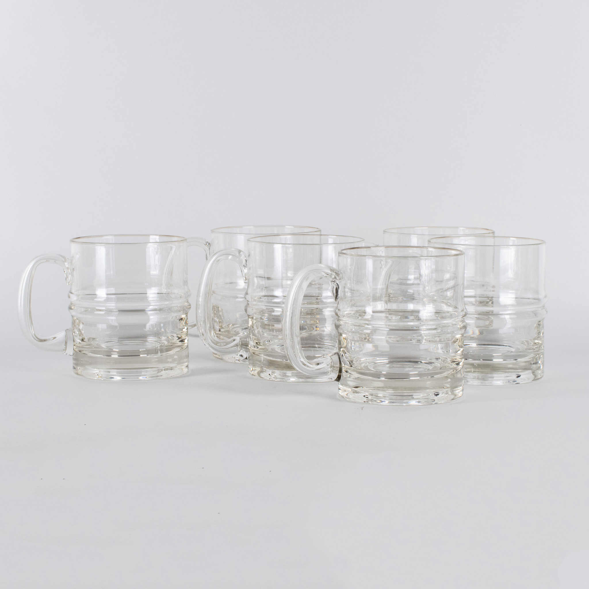 ÖLSEJDLAR 6 st glas Droppring iittala 1900 talet Auktion