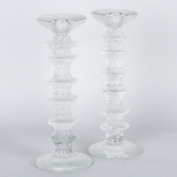 TIMO SARPANEVA, ljusstakar, 1 par, glas, "Festivo", Iittala