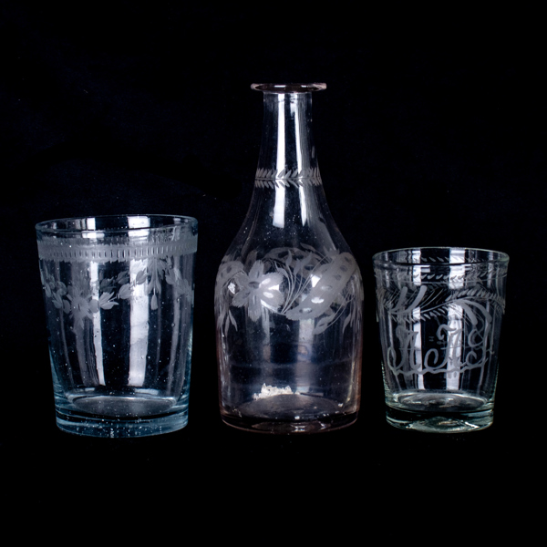 SELTERGLAS OCH KARAFF, 3 del, glas, 1800-talets första hälft _14272a_8db3cbe59739b0d_lg.jpeg