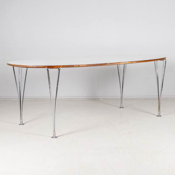 BRUNO MATHSSON OCH PIET HEIN, matbord, "Superellips", Fritz Hansen, Danmark, 1900-/2000-tal