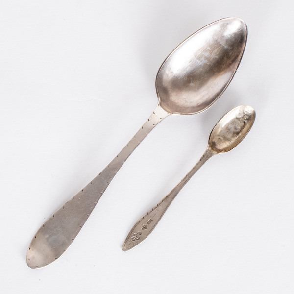 MATSKED OCH KAFFESKED, silver, 1800-tal