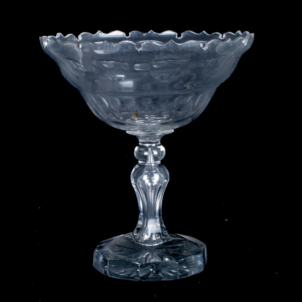 SKÅL PÅ FOT, glas, 1800-tal