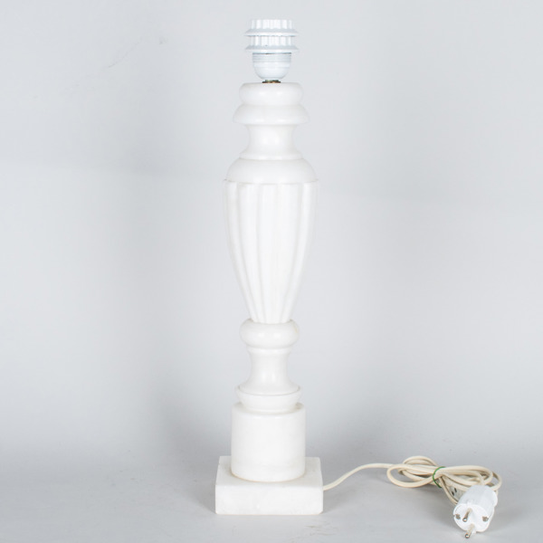 BORDSLAMPA, alabaster, 1900-tal