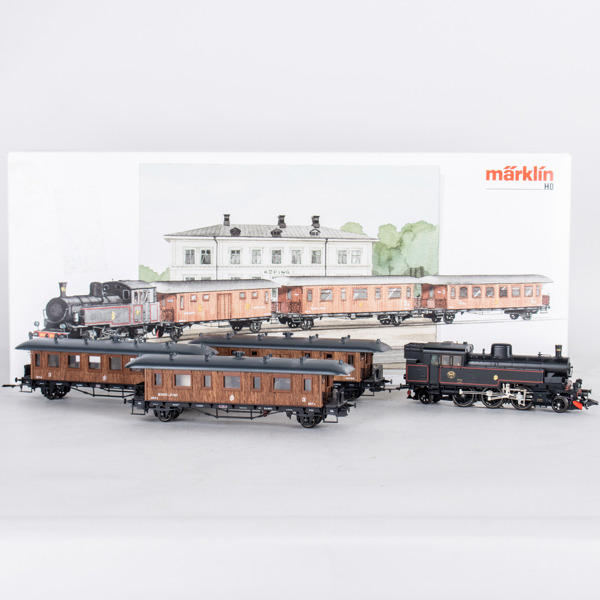 MÄRKLIN, 28703, H0, ånglok med vagnar, med originalförpackning