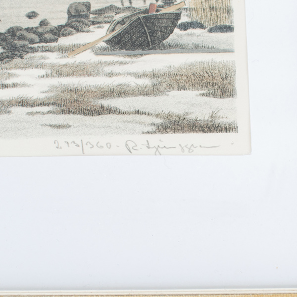 REINHOLD LJUNGGREN, 2 st, etsningar, signerade