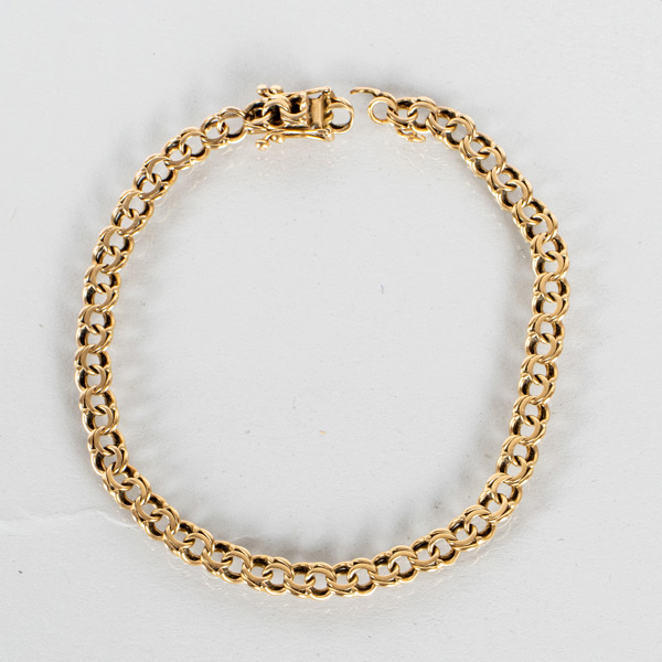 ARMBAND, 18k guld, bismarcklänk, vikt ca 8,5 g