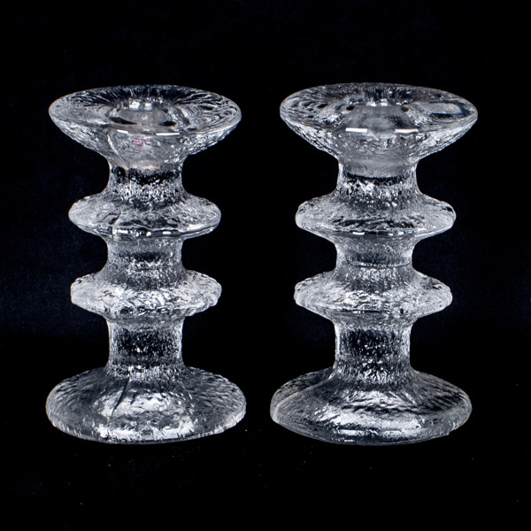 TIMO SARPANEVA, ljusstakar, 1 par, glas, "Festivo", Iittala