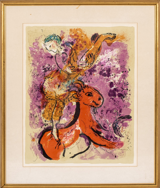 MARC CHAGALL, efter, färglitografisk affisch, "L´Écuyère au cheval rouge", 1957, ej signerad_22392a_8dbc641a2744e08_lg.jpeg