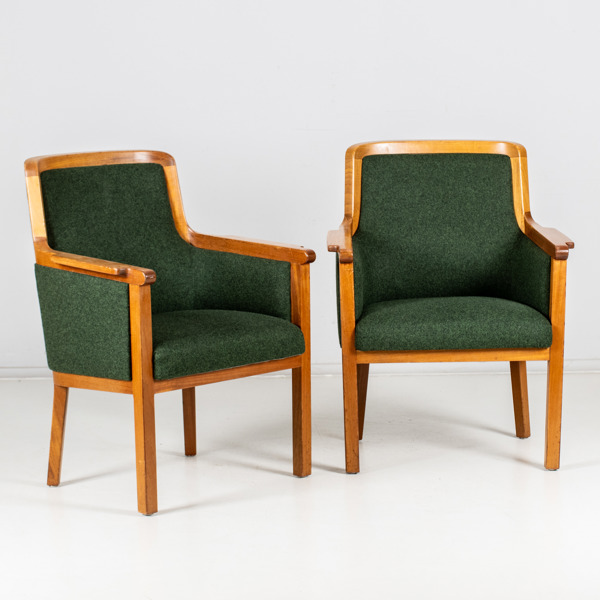 KARMSTOLAR, 1 par, mahogny, 1900-/2000-tal