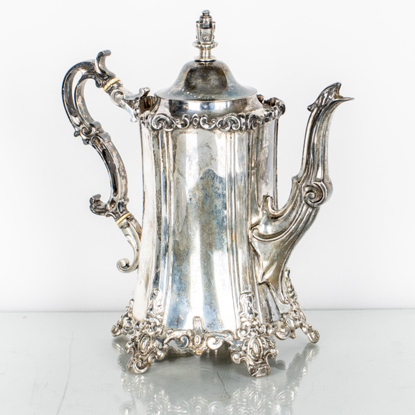 KAFFEKANNA, silver, C. Hammer, 1852, vikt ca 918 gram