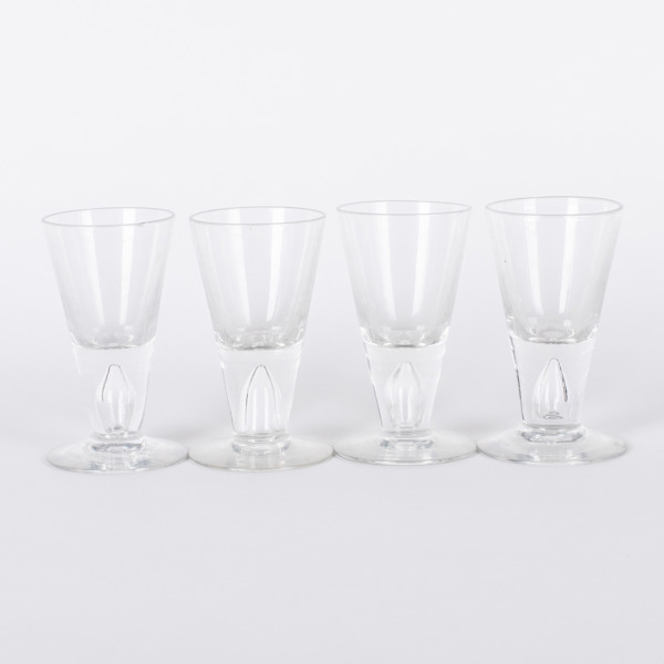 STARKVINSGLAS, 4 st, glas, 1800-talets första hälft 