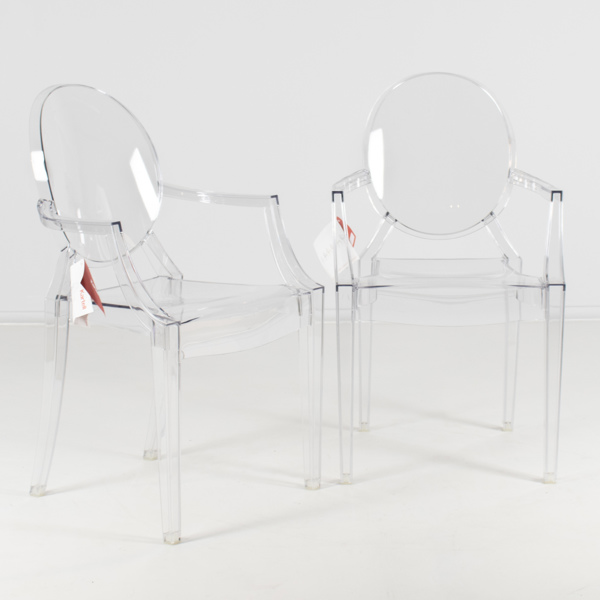 PHILIPPE STARCK, 1 par karmstolar, "Louis Ghost", Kartell