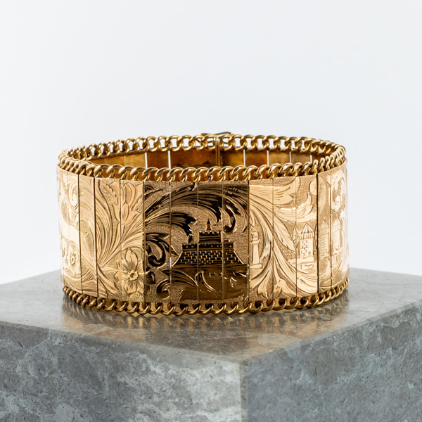 ARMBAND, 18k guld, vikt ca 54 g