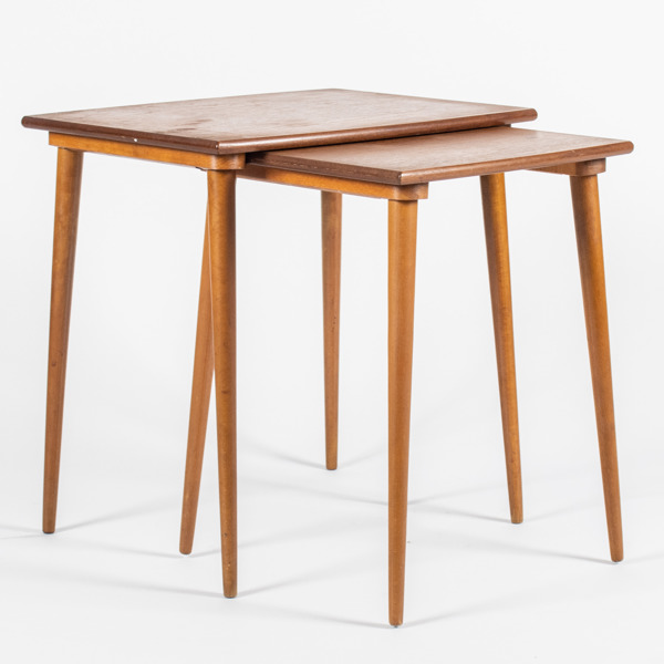 SATSBORD, 2 del, teak, 1950-tal