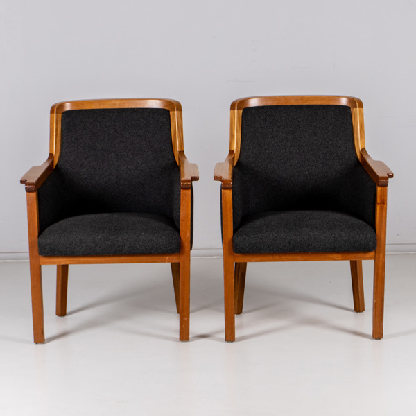 KARMSTOLAR, 1 par, mahogny, 1900-/2000-tal