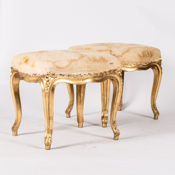 TABURETTER, 1 par, Louis XIV-stil, 1800-/1900-tal