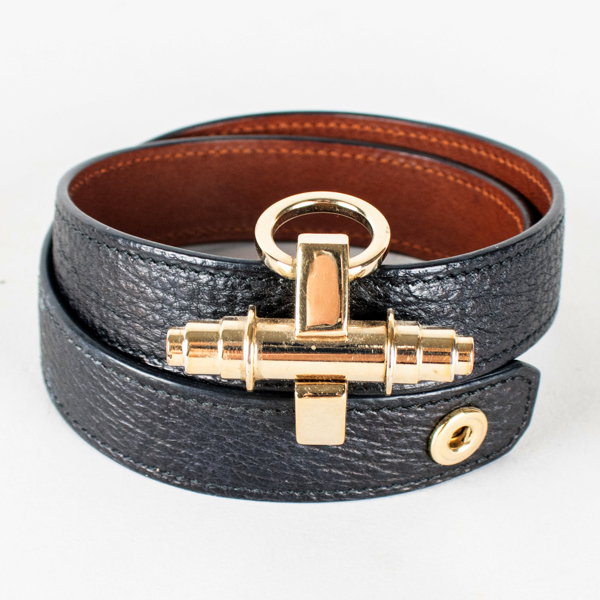 GIVENCHY, armband, svart skinn