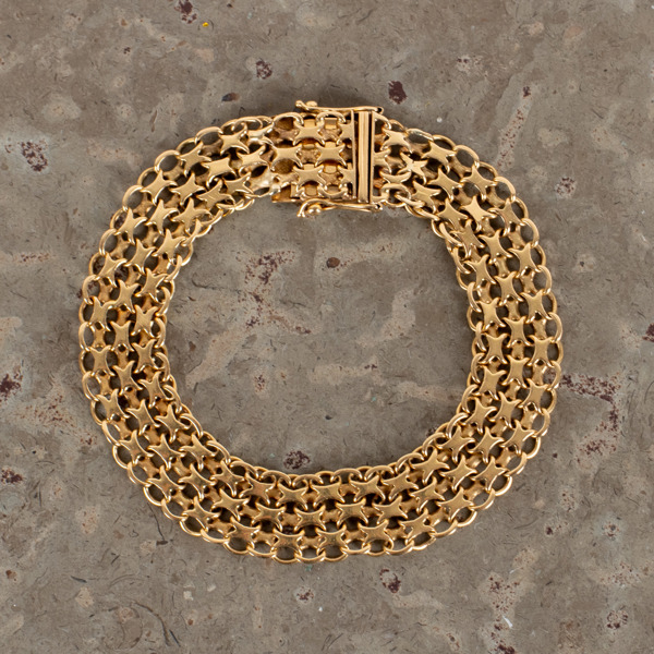 ARMBAND, 18k guld, bismarcklänk, vikt ca 17,1