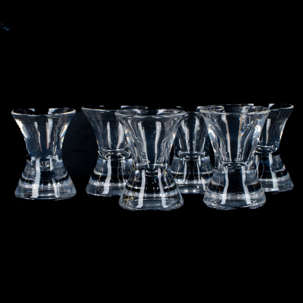 ERIK HÖGLUND, 6 st snapsglas, glas, 1900-tal_32623a_lg.jpeg
