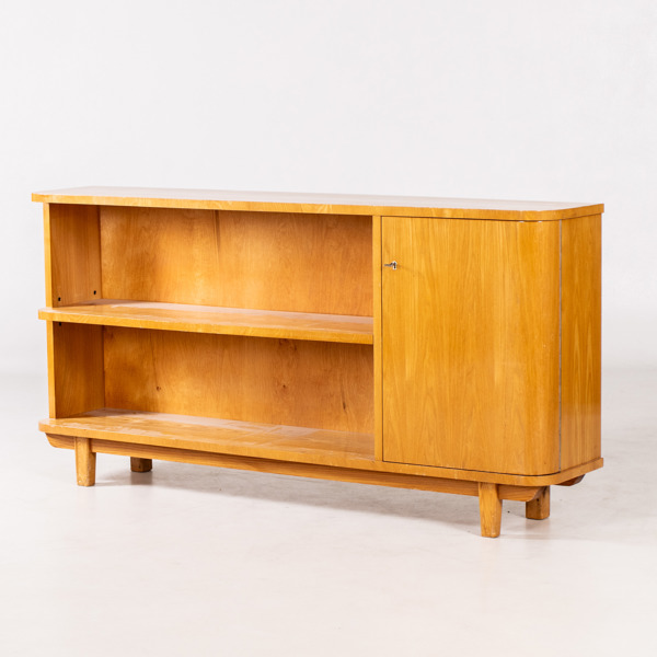 SIDEBOARD / BOKHYLLA, med skåpsdel, 1940-tal