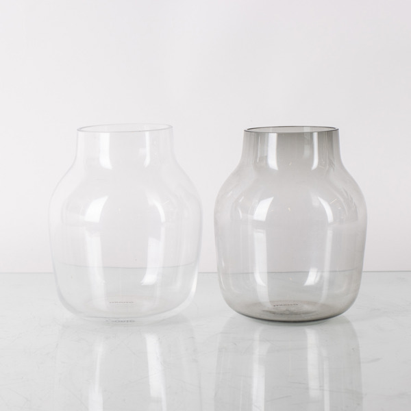 ANDREAS ENGESVIK, 2 st vaser, glas, "Silent vase", Muuto, nutida