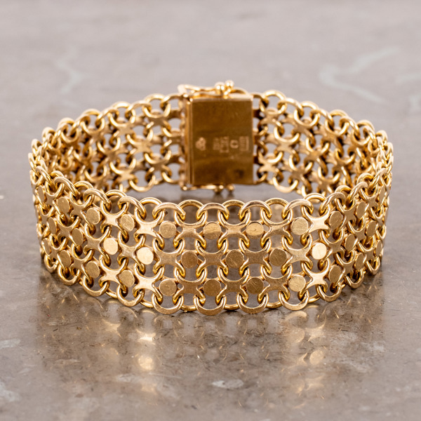 ARMBAND, 18k guld, x-länk, vikt ca 45,2 g