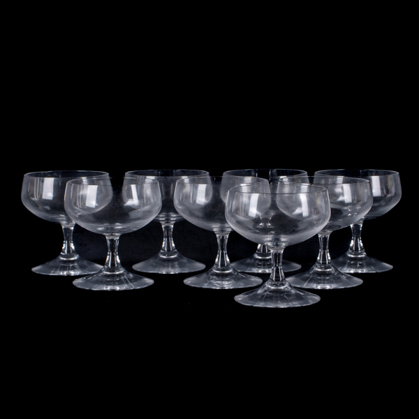 COUPEGLAS, 8 st, glas, 1900-talets andra hälft 