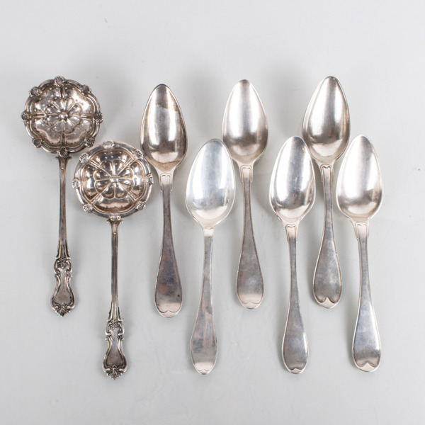 SKEDAR, 8 del, silver, 1805-1831, tot vikt ca 470 g_37082a_8dc9c080a6ee860_lg.jpeg