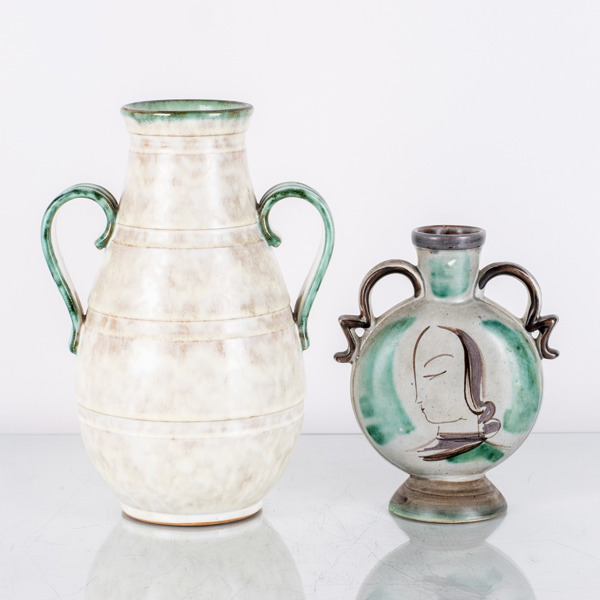 VASER, 2 st, keramik, bla Bo Fajans, 1930-/40-tal_37392a_lg.jpeg