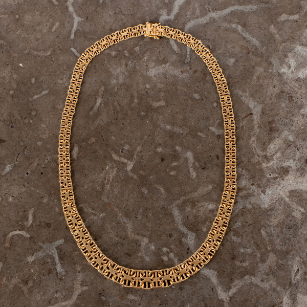 COLLIER, 18k guld, Gelander 1976, vikt ca 41,8 g