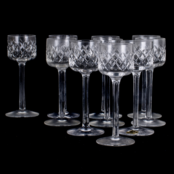 LIKÖRGLAS, 10 st, glas, Boda, 1900-talets andra hälft 