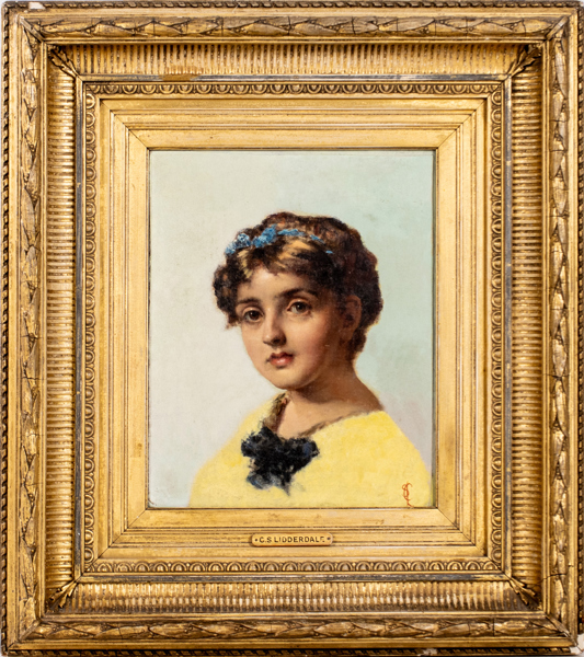 CHARLES SILLEM LIDDERDALE (England, 1830-1895), olja på pannå, monogramsignerad 
