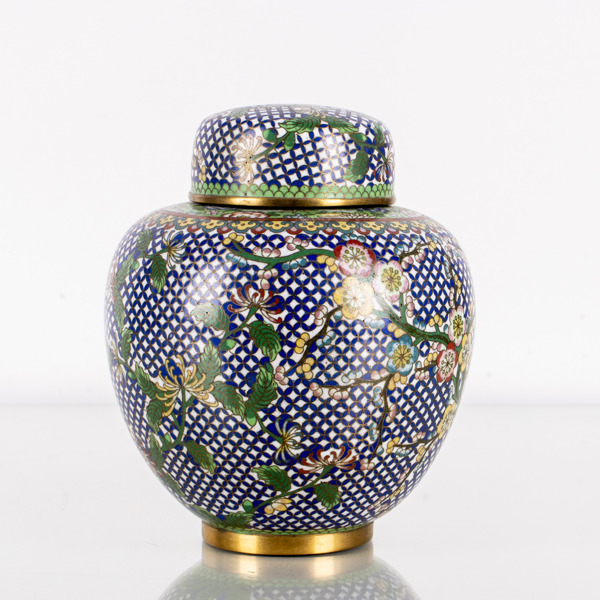 BOJAN MED LOCK, cloisonné, orientalisk, 1900-tal