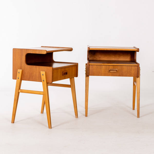 SÄNGBORD, 1 par, teak, 1950-/60-tal