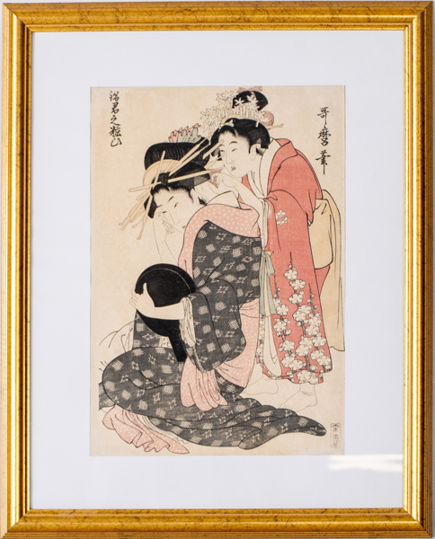 UTAMARO KITAGAWA, efter, färgträsnitt, Japan, 1800-tal