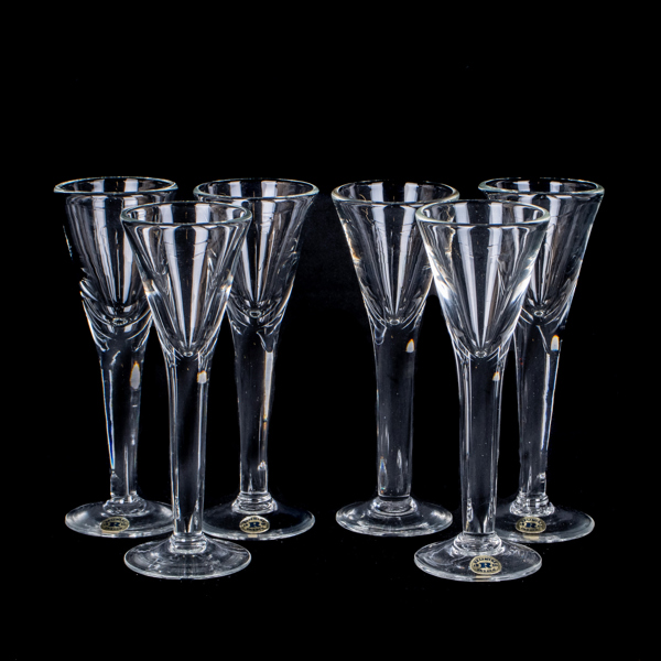 SNAPSGLAS, 6 st, Reijmyre, glas, 1900-talets andra hälft