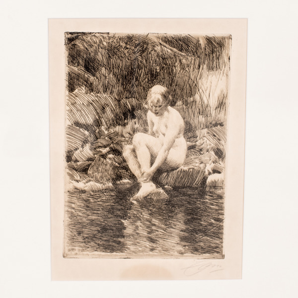 ANDERS ZORN (1860‑1920), etsning, signerad Zorn i blyerts, i trycket daterad 1912