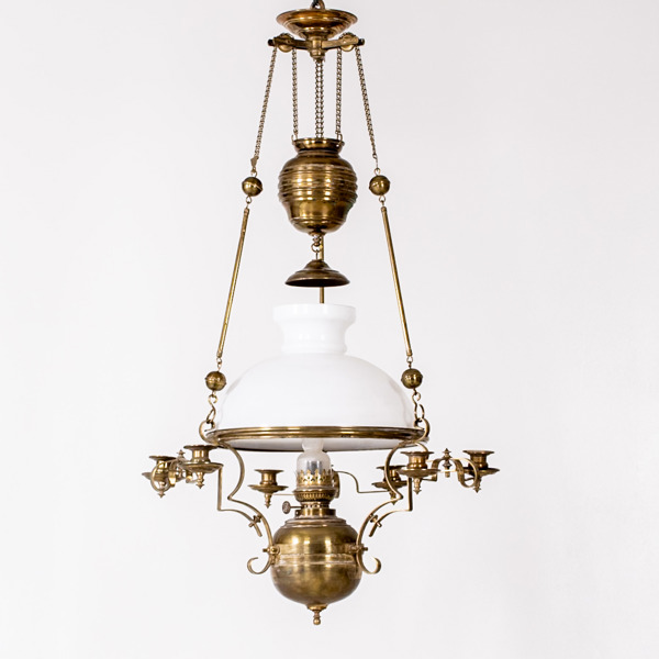 TAKFOTOGENLAMPA, mässing, 1800-/1900-tal