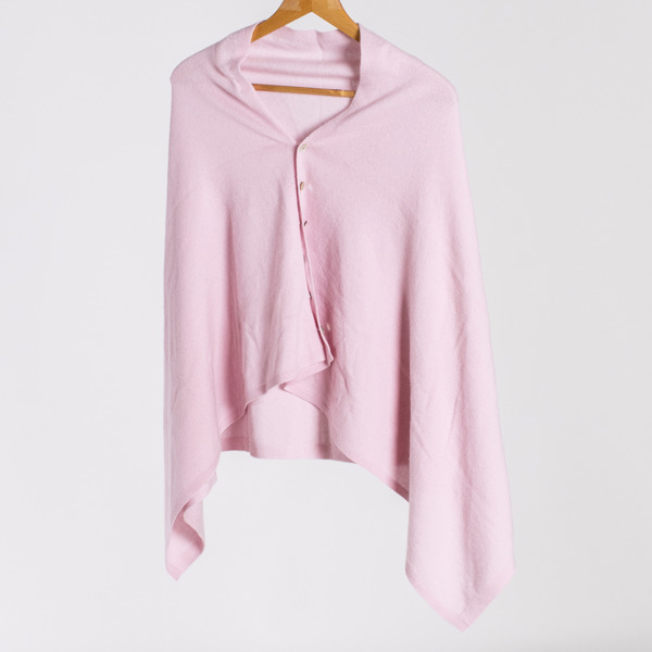 BRILLIANT CASHMERE, poncho, rosa kashmir