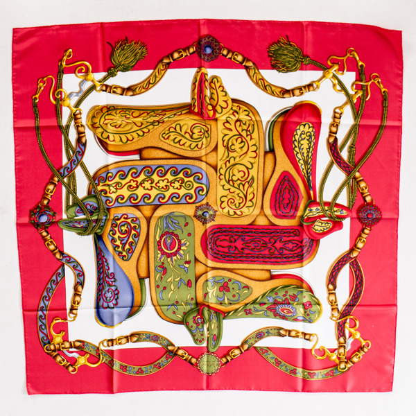 HERMÈS, scarf, siden, "Festival", design Henri d'Origny