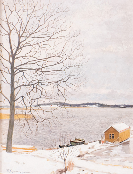 REINHOLD LJUNGGREN (1920-2006), olja på pannå, signerad 