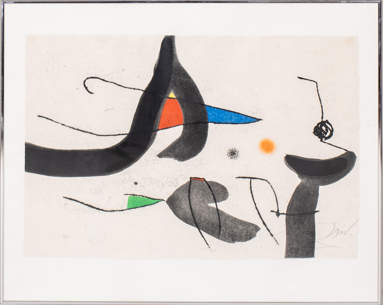 JOAN MIRÓ (Spanien, 1893-1983), etsning och färgakvatint, signerad och numrerad  XXV/L