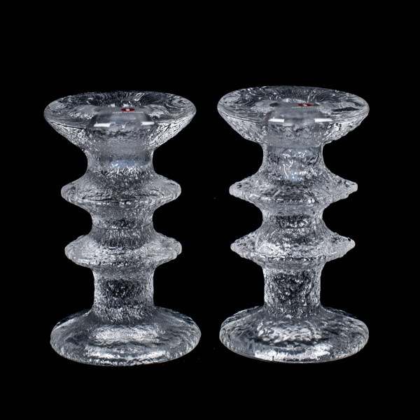 TIMO SARPANEVA, 1 par ljusstakar, glas, "Festivo", Iittala