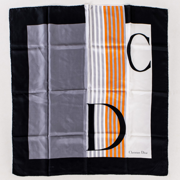 CHRISTIAN DIOR, scarf, siden, sannolikt sent 1900-tal