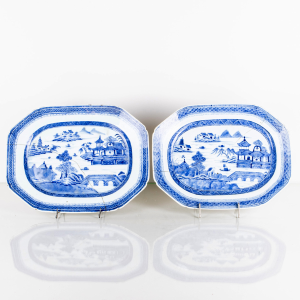 STEKFAT, 2 st, porslin, Kina, Qianlong (1736-1795)