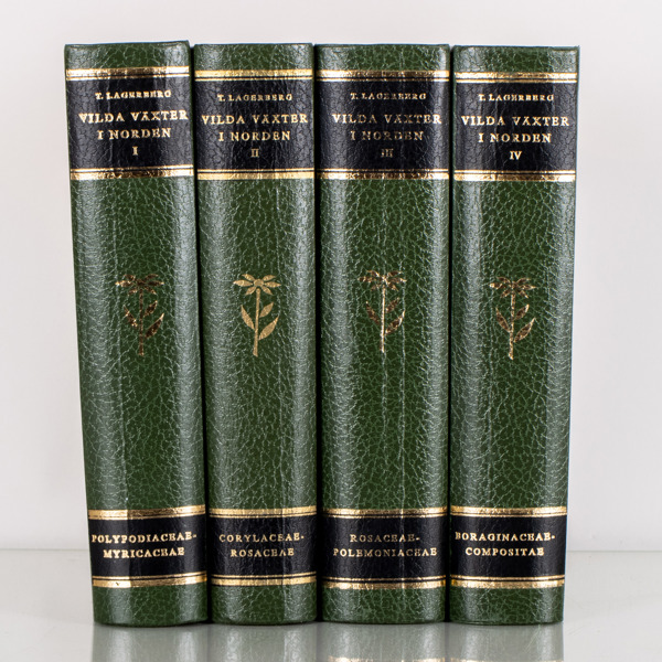 BÖCKER, 4 vol, "Vilda växter i Norden" del I-IV, Torsten Lagerberg, Bokförlaget Natur och Kultur, Stockholm