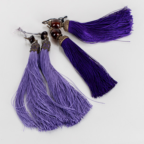 TASSELS, 2 par, metall och textil, orientalisk stil, 1900-/2000-tal