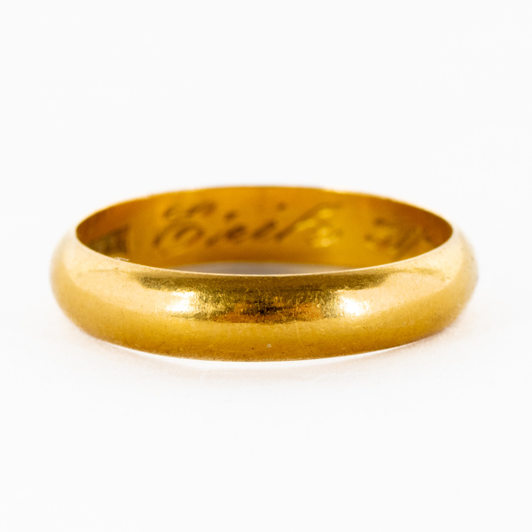 RING, 23 k guld, vikt ca 4,2 g