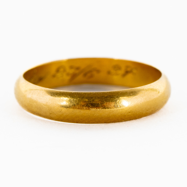 RING, 23 k guld, vikt ca 4,2 g