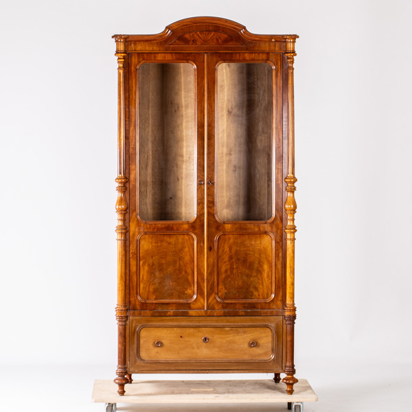BOKSKÅP, med vitrin, 1800-talets slut